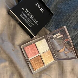 Dior Backstage Glow Palette with Pink and Gold Hues